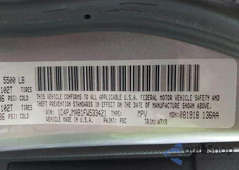 2015 Jeep Cherokee Sport z USA, uszkodzony, nr VIN 1C4PJMAB1FW533421